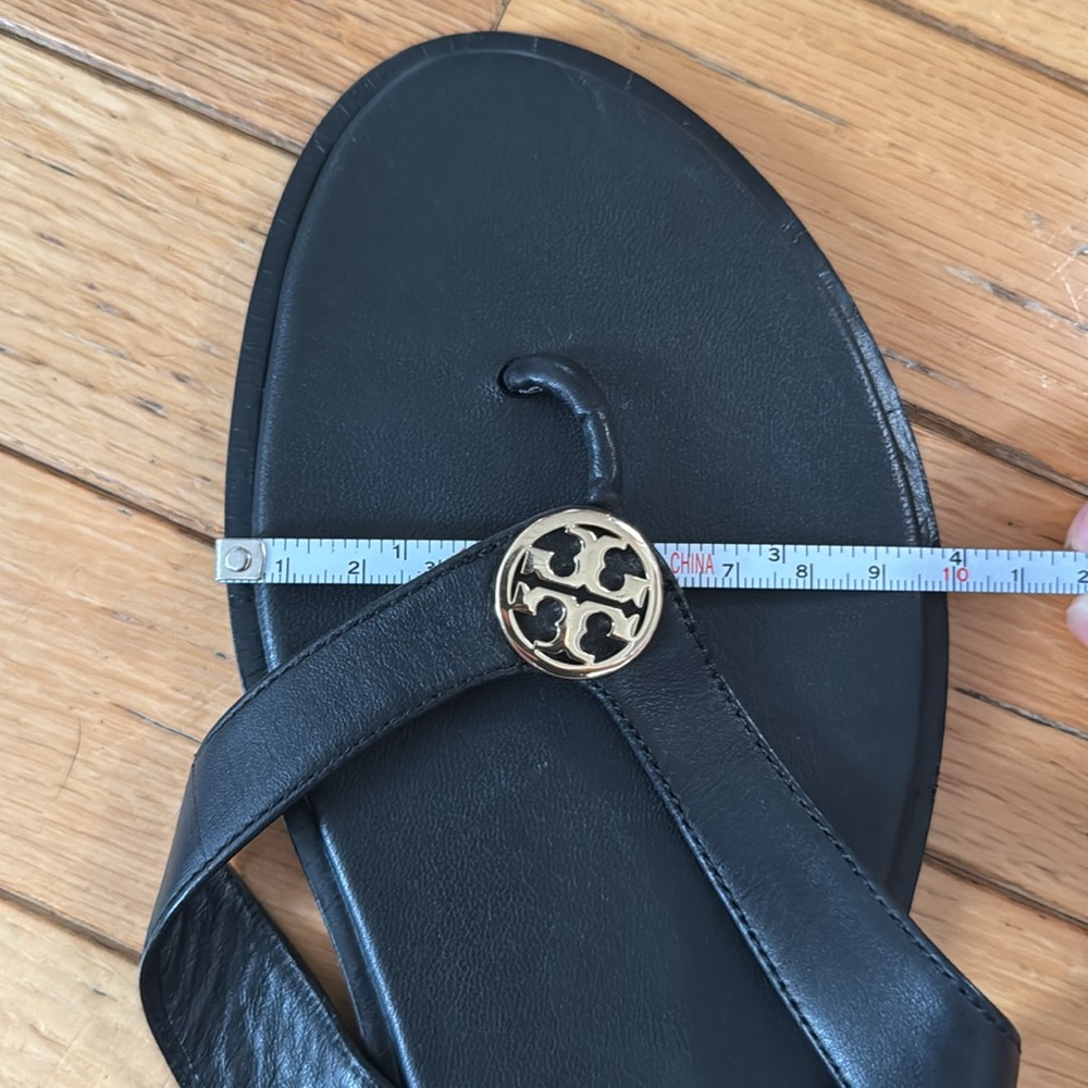 Tory Burch Black and Gold Sandals - Picture 14 of 16